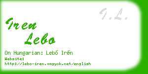 iren lebo business card