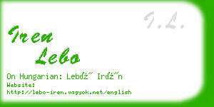 iren lebo business card